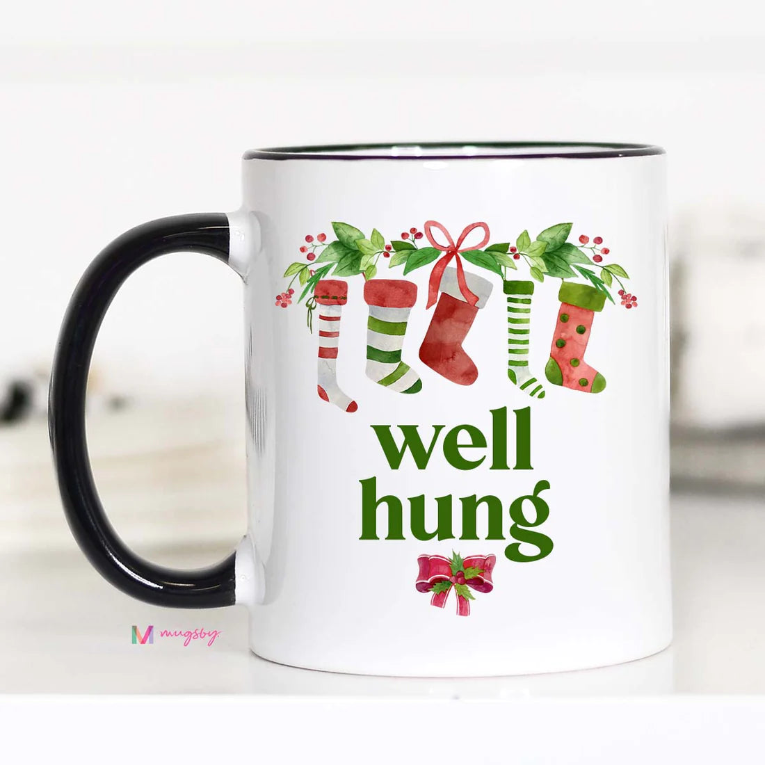 Well Hung Funny Christmas Coffee Mug 11oz
